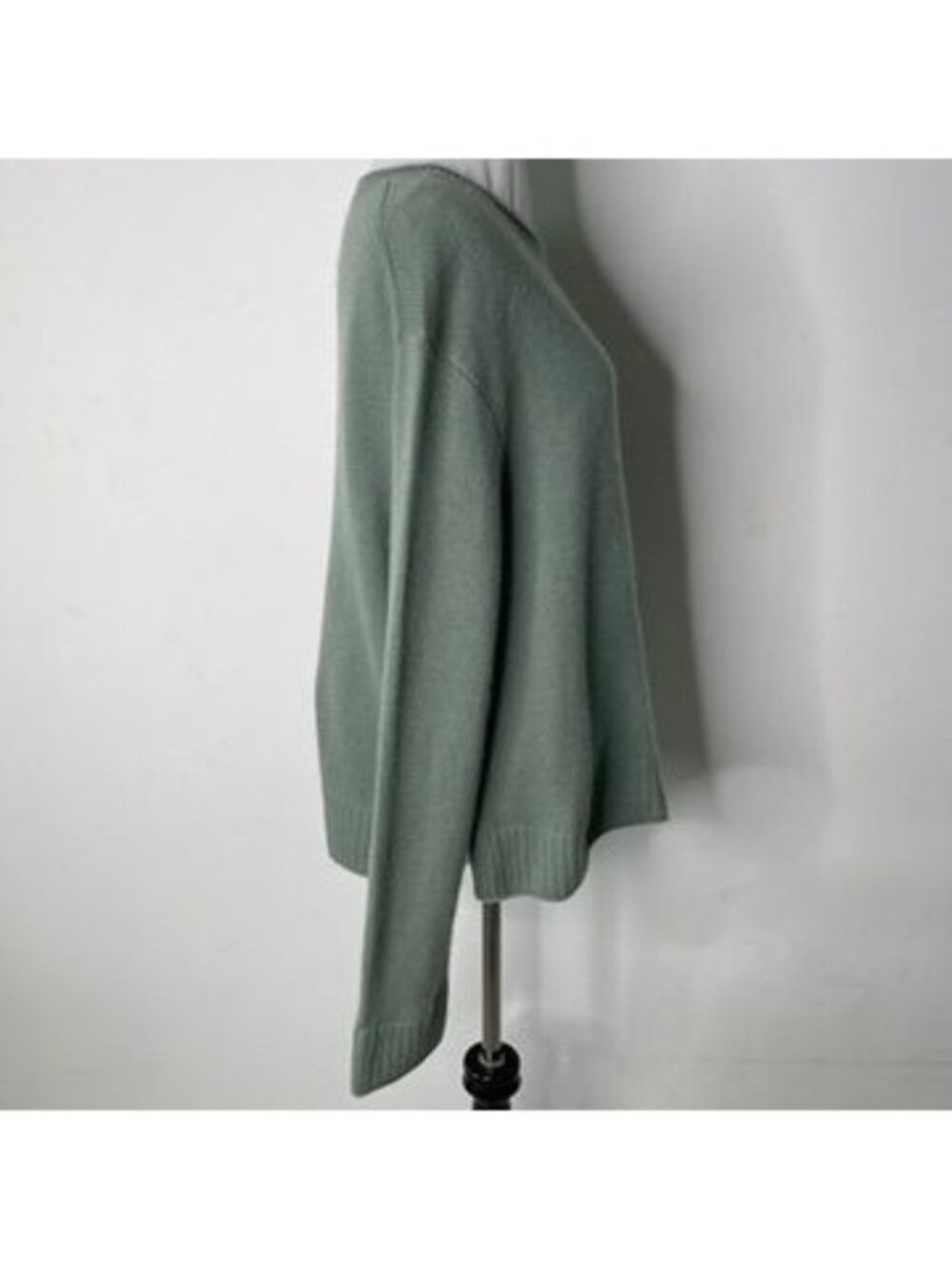 Quince Cashmere Sweater Womens Medium M Green Boxy Crewneck Pullover Top Knit - Picture 7 of 12